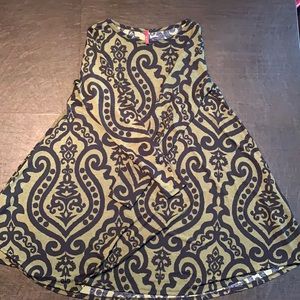 Olive/black swing dress